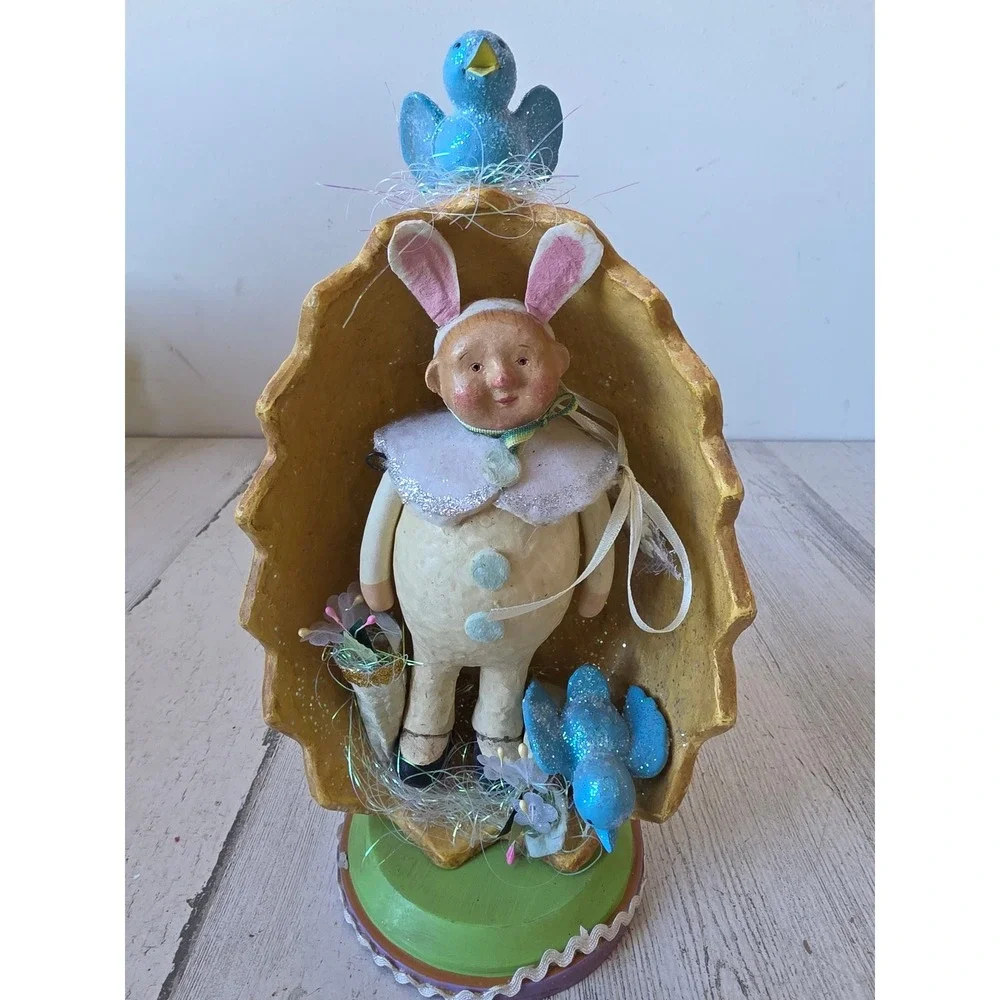 larkspur silvestri tweedle beau Easter egg bird glitter statue figurine spring‎